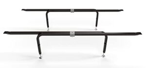 universal bed slats center support system | fully adjustable length & height tubular steel with 4 legs | fits full, queen, king & california king bed frames