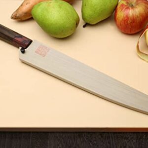 Yoshihiro VG-10 46 Layers Hammered Damascus Sujihiki Japanese Slicer Knife (9.5'' (240mm) Rosewood Handle)