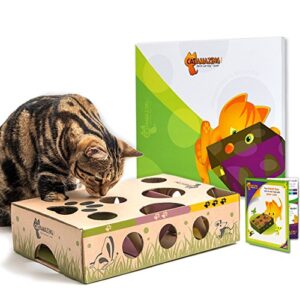 cat amazing classic – cat puzzle feeder – interactive enrichment toy – cat treat puzzle box – food maze for indoor cats – best cat toy ever!