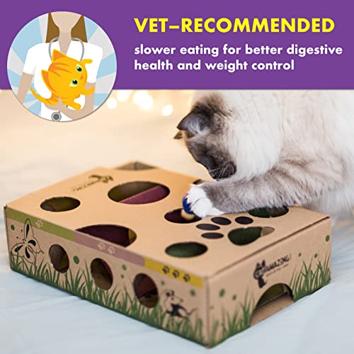 Cat Amazing Classic – Cat Puzzle Feeder – Interactive Enrichment Toy – Cat Treat Puzzle Box – Food Maze for Indoor Cats – Best Cat Toy Ever!