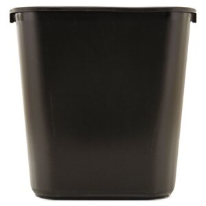 rubbermaid commercial soft molded plastic wastebasket, 7 gal, black