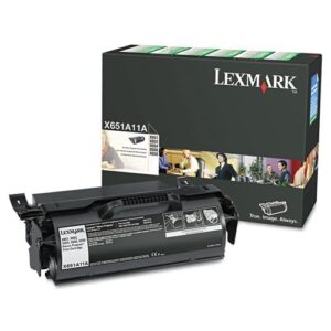 lexmark x651a11a toner, 7000 page-yield, black-- by bnd 734646073707 x651a11a
