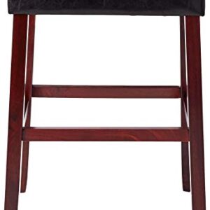 Crown Mark 2987 Kent Saddle Chair, Black, 2 Per Box