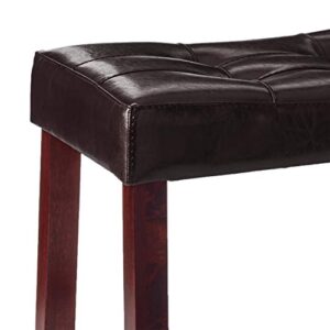 Crown Mark 2987 Kent Saddle Chair, Espresso, 2 Per Box