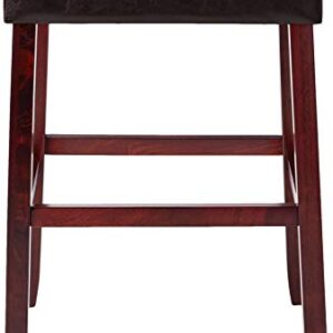 Crown Mark 2987 Kent Saddle Chair, Espresso, 2 Per Box