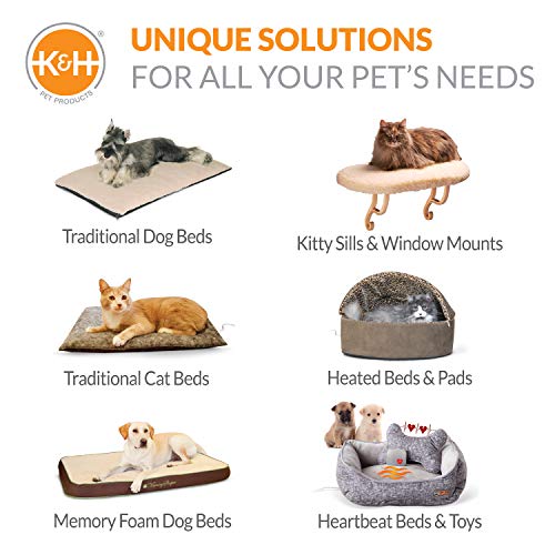 K&H Pet Products Small Animal Heated Pad Deluxe Replacement Cover (Heated Pad Sold Separately) Gray 9 X 12 Inches