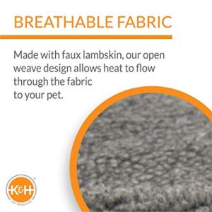 K&H Pet Products Small Animal Heated Pad Deluxe Replacement Cover (Heated Pad Sold Separately) Gray 9 X 12 Inches