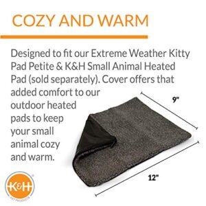 K&H Pet Products Small Animal Heated Pad Deluxe Replacement Cover (Heated Pad Sold Separately) Gray 9 X 12 Inches