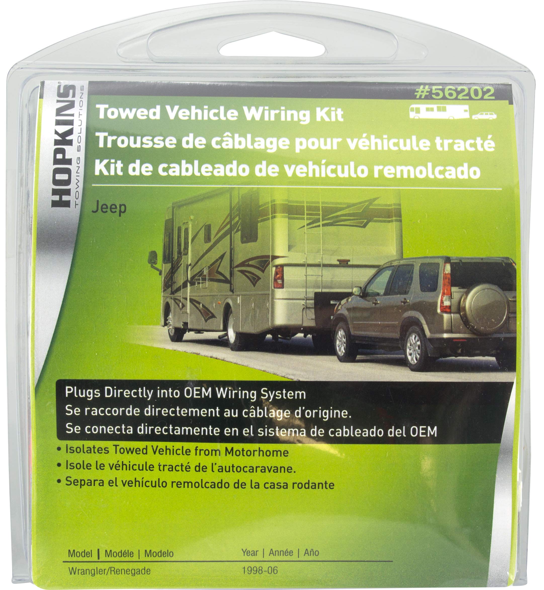 Hopkins 56202 Plug-In Simple Towed Vehicle Wiring Kit