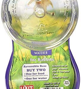 Lixit Reversible Waterer/Feeder for Rabbits and Other Small Animals. (Pack of 1)