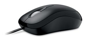 microsoft basic optical mouse - black. comfortable, right/left hand use, ergonomic design, wired usb mouse, for pc/laptop/desktop