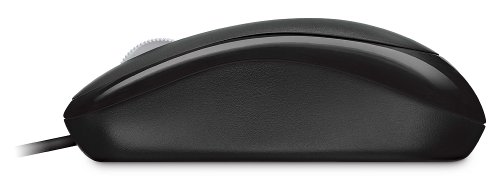 Microsoft Basic Optical Mouse - Black. Comfortable, Right/Left Hand Use, Ergonomic Design, Wired USB Mouse, for PC/Laptop/Desktop