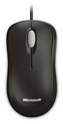 Microsoft Basic Optical Mouse - Black. Comfortable, Right/Left Hand Use, Ergonomic Design, Wired USB Mouse, for PC/Laptop/Desktop