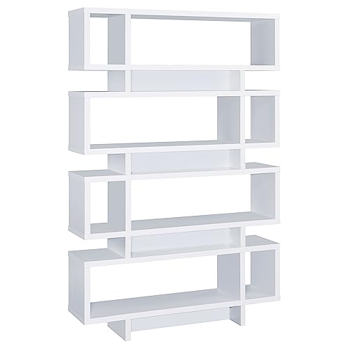 Coaster Home Furnishings Reid 4-Tier Open Back Bookcase White