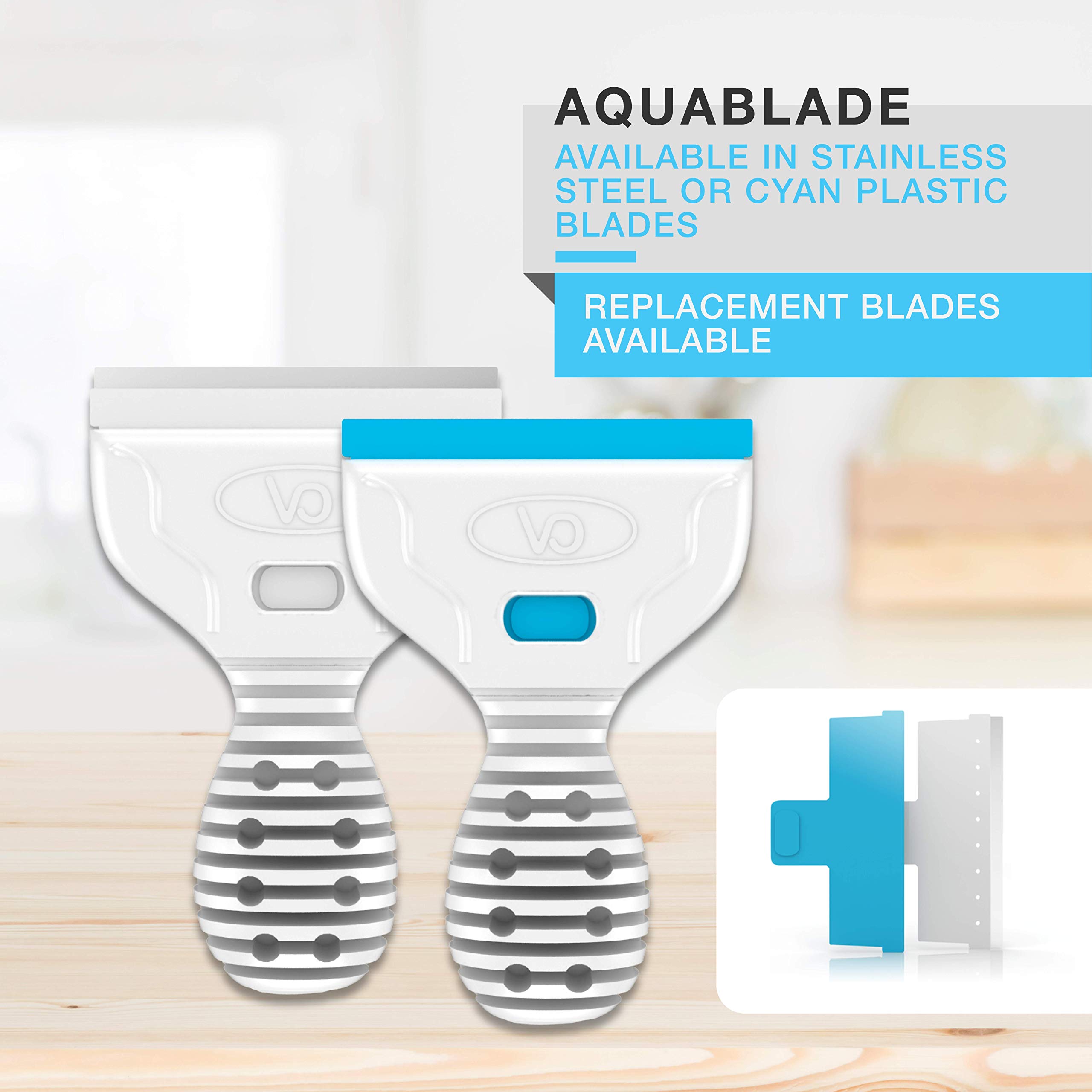 Continuum Aquatics AquaBlade P - Acrylic Safe Aquarium Scraper w/ Plastic Blade, Long, White