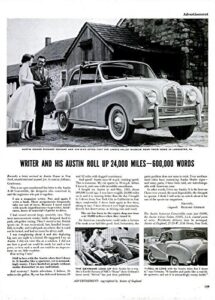 1954 austin a40 somerset convertible large non-color ad - usa
