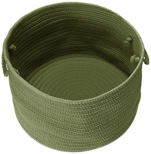 Colonial Mills BR69 18 by 18 by 12-Inch Boca Raton Solid Storage Basket, Moss Green