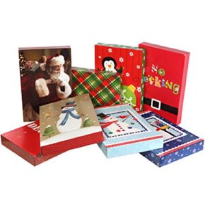 christmas-print shirt gift boxes, 3-ct. packs