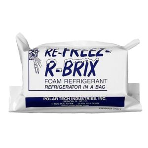 polar tech - rb 30 rb30 re-freez-r-brix foam refrigerant pack, 9" length x 4" width x 1-1/2" thick (case of 3)