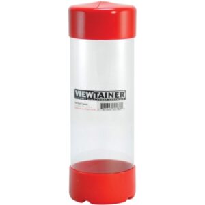 viewtainer slit top storage container 2.75"x8"-red