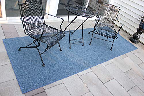 12'X12' Square - Cobalt - Indoor/Outdoor Area Rug Carpet, Runners & Stair Treads with a Premium Nylon Fabric Finished Edges