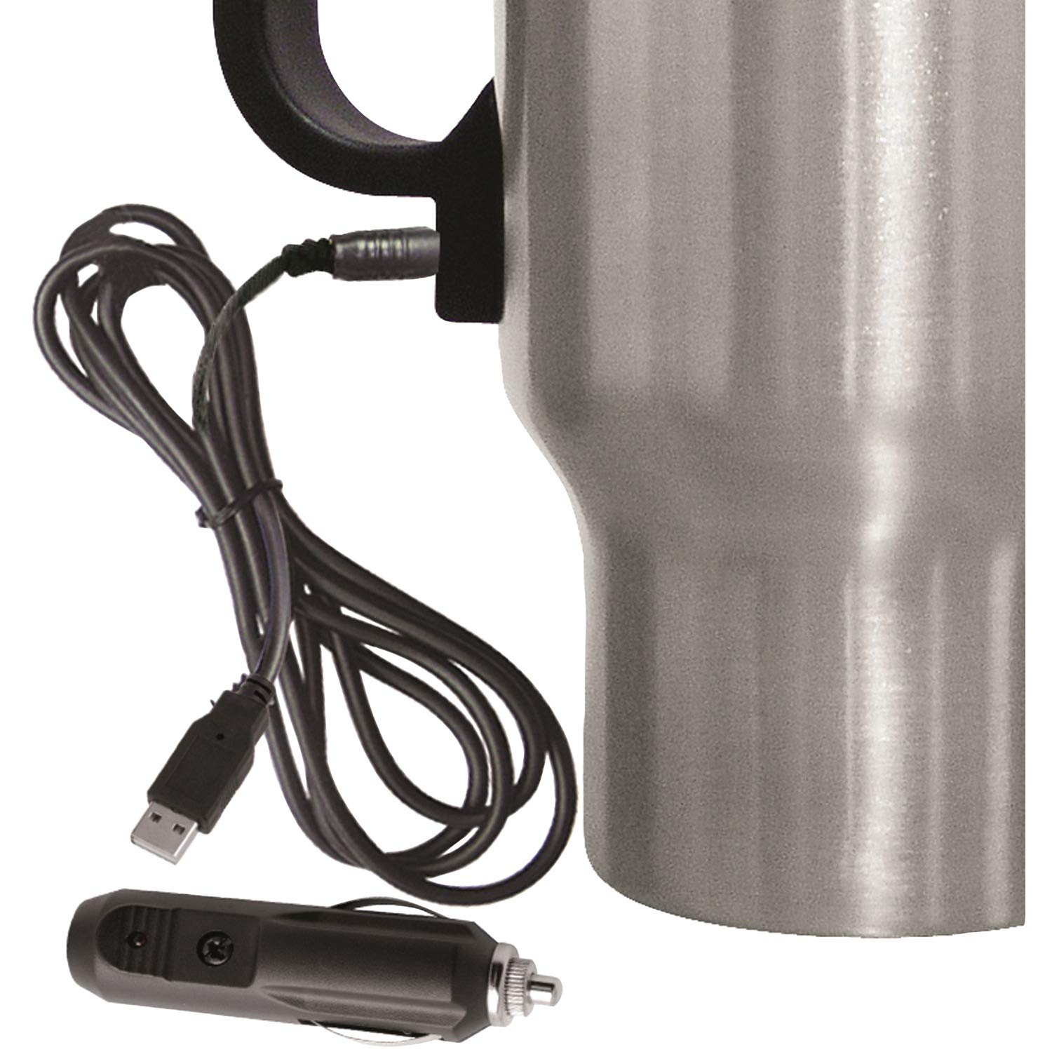 Brentwood Travel Mug 12 Volt Heated, 1 Count (Pack of 1), Stainless Steel