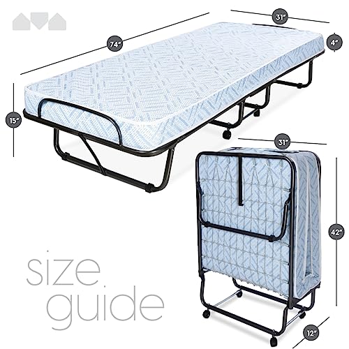 Milliard Lightweight Folding Cot with Mattress 31"x75" (not Intended for Heavy Duty use)