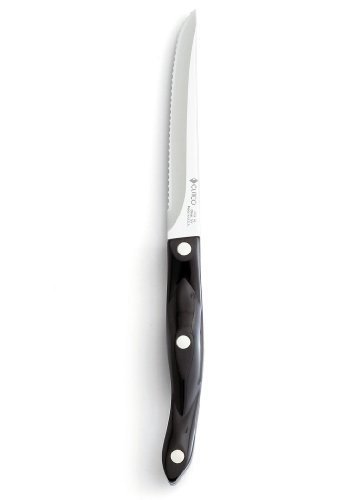 CUTCO Model 1721 Trimmer with 4 7/8" High Carbon Stainless blade and 5 1/8" classic dark brown handle (often called "black") in factory-sealed plastic bag.