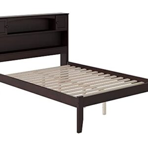 AFI Newport Full Platform Bed with Open Footboard and Turbo Charger in Espresso