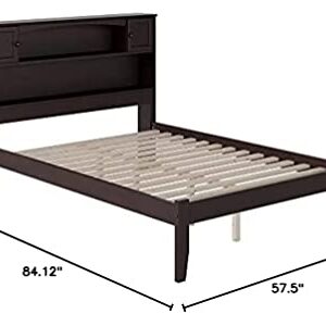 AFI Newport Full Platform Bed with Open Footboard and Turbo Charger in Espresso