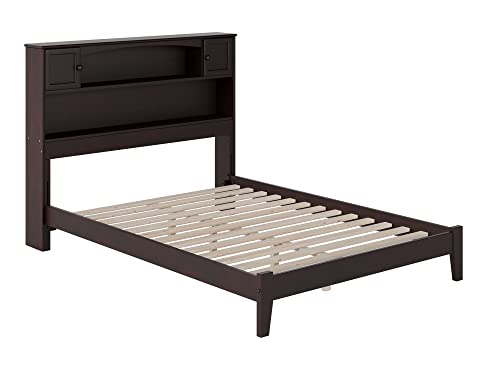 AFI Newport Full Platform Bed with Open Footboard and Turbo Charger in Espresso