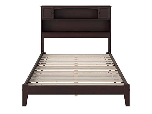 AFI Newport Full Platform Bed with Open Footboard and Turbo Charger in Espresso