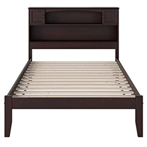 AFI Newport Full Platform Bed with Open Footboard and Turbo Charger in Espresso