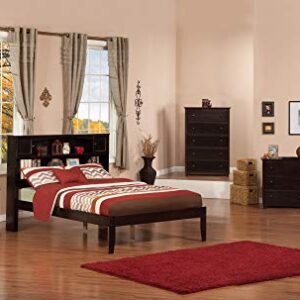 AFI Newport Full Platform Bed with Open Footboard and Turbo Charger in Espresso