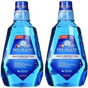 crest pro-health multi-protection alcohol free rinse, 1.5 l (pack of 2)