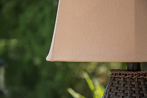 Kenroy Home 32203BRZ Sunset Outdoor Table Lamp with Bronze Finish, Casual Style, 29.25" Height, 16" Width, 16" Depth