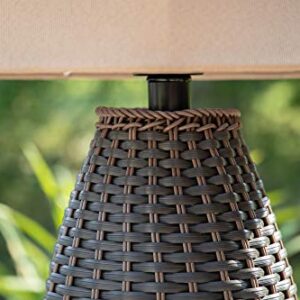 Kenroy Home 32203BRZ Sunset Outdoor Table Lamp with Bronze Finish, Casual Style, 29.25" Height, 16" Width, 16" Depth