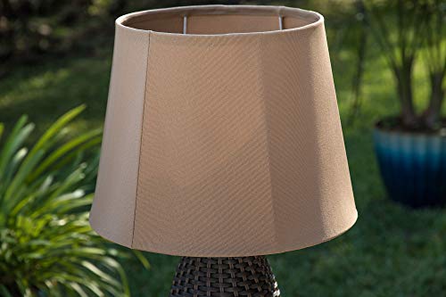 Kenroy Home 32203BRZ Sunset Outdoor Table Lamp with Bronze Finish, Casual Style, 29.25" Height, 16" Width, 16" Depth