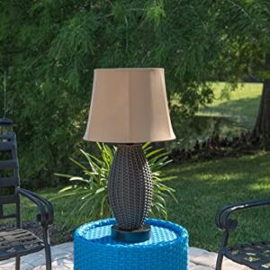 Kenroy Home 32203BRZ Sunset Outdoor Table Lamp with Bronze Finish, Casual Style, 29.25" Height, 16" Width, 16" Depth