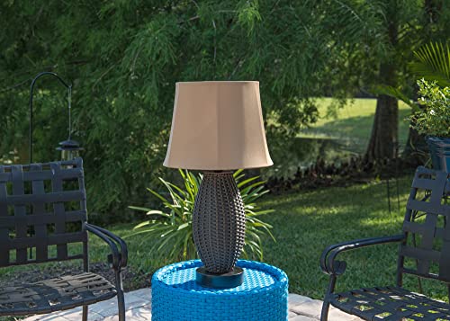 Kenroy Home 32203BRZ Sunset Outdoor Table Lamp with Bronze Finish, Casual Style, 29.25" Height, 16" Width, 16" Depth