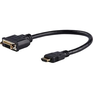 startech.com hdmi male to dvi female adapter - 8in - 1080p dvi-d gender changer cable (hddvimf8in)