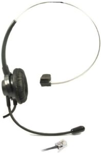 call center headset headphones ear phone + adjustable volume + mute control for polycom soundpoint ip phone series, models 300 301 430 500 501 550 600 601 650 ip telephone