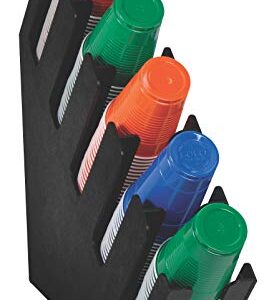 Dispense-Rite LID-5BT Five Section Countertop Cup and Lid Organizer and Holder, Durable Construction, Ideal for Restaurant Use