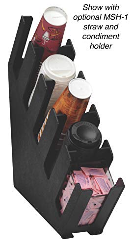 Dispense-Rite LID-5BT Five Section Countertop Cup and Lid Organizer and Holder, Durable Construction, Ideal for Restaurant Use