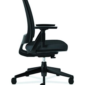 HON Lota Office Chair - Mid Back Mesh Desk Chair or Conference Room Chair, Black (H2281)