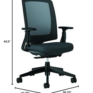 HON Lota Office Chair - Mid Back Mesh Desk Chair or Conference Room Chair, Black (H2281)