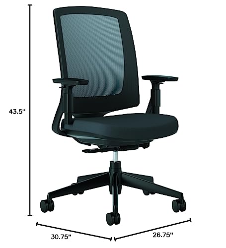 HON Lota Office Chair - Mid Back Mesh Desk Chair or Conference Room Chair, Black (H2281)