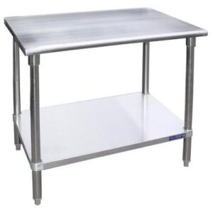 universal sg1848 - 48" x 18" stainless steel work table w/ galvanized under shelf