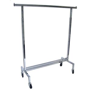 single bar rolling clothing garment retail display rack