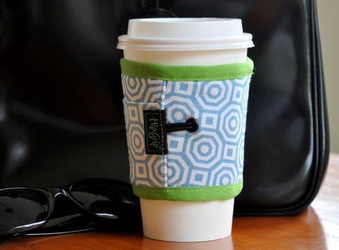 Paisley Street Designs Hip Grip Blue Geo Cup Sleeve